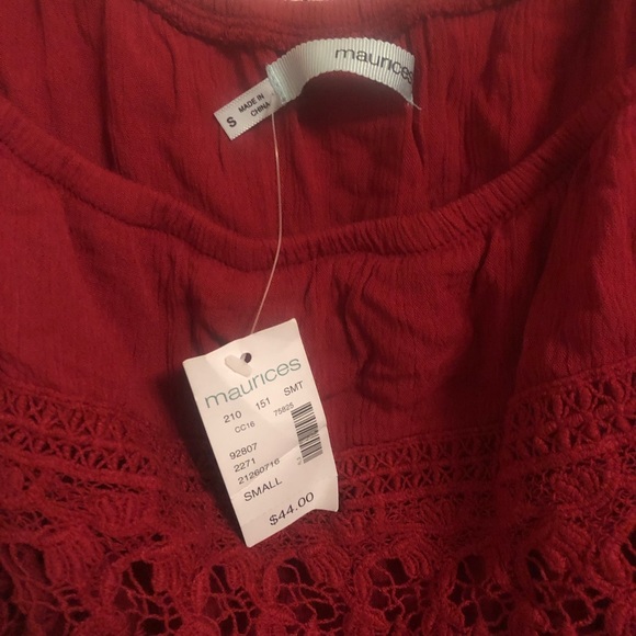 ❗️6 for $20❗️ NWT! Maurices Red Lace Romper - Picture 5 of 5